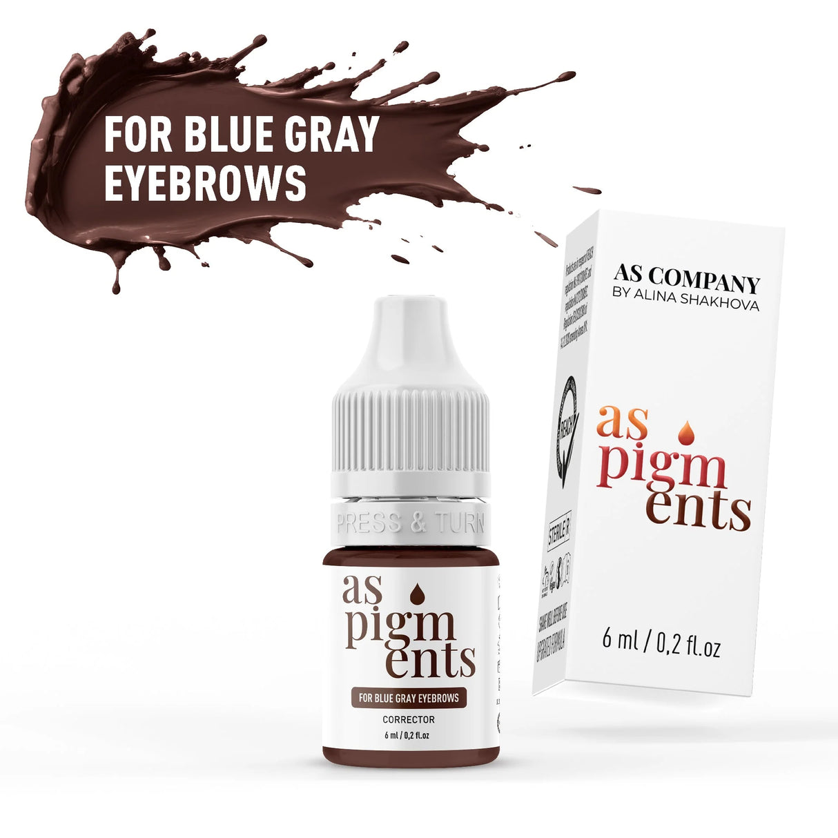 AS COMPANY For Blue Gray Eyebrows / Corrector (AS Pigments) 6/12ml