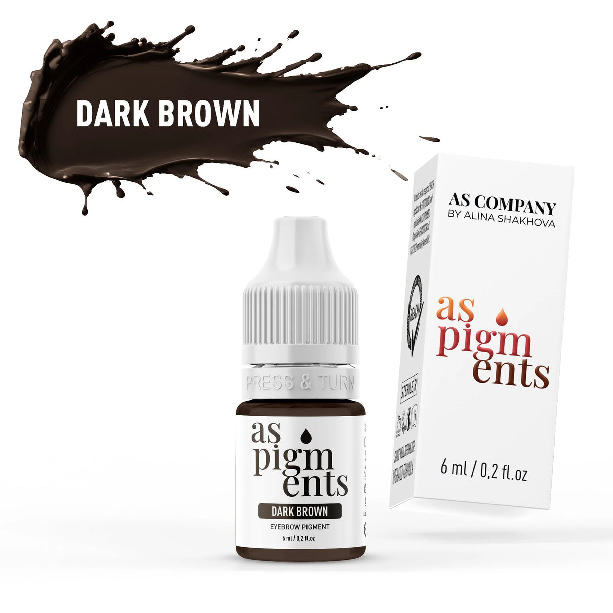 AS COMPANY Dark Brown (AS Pigments) 6/12ml