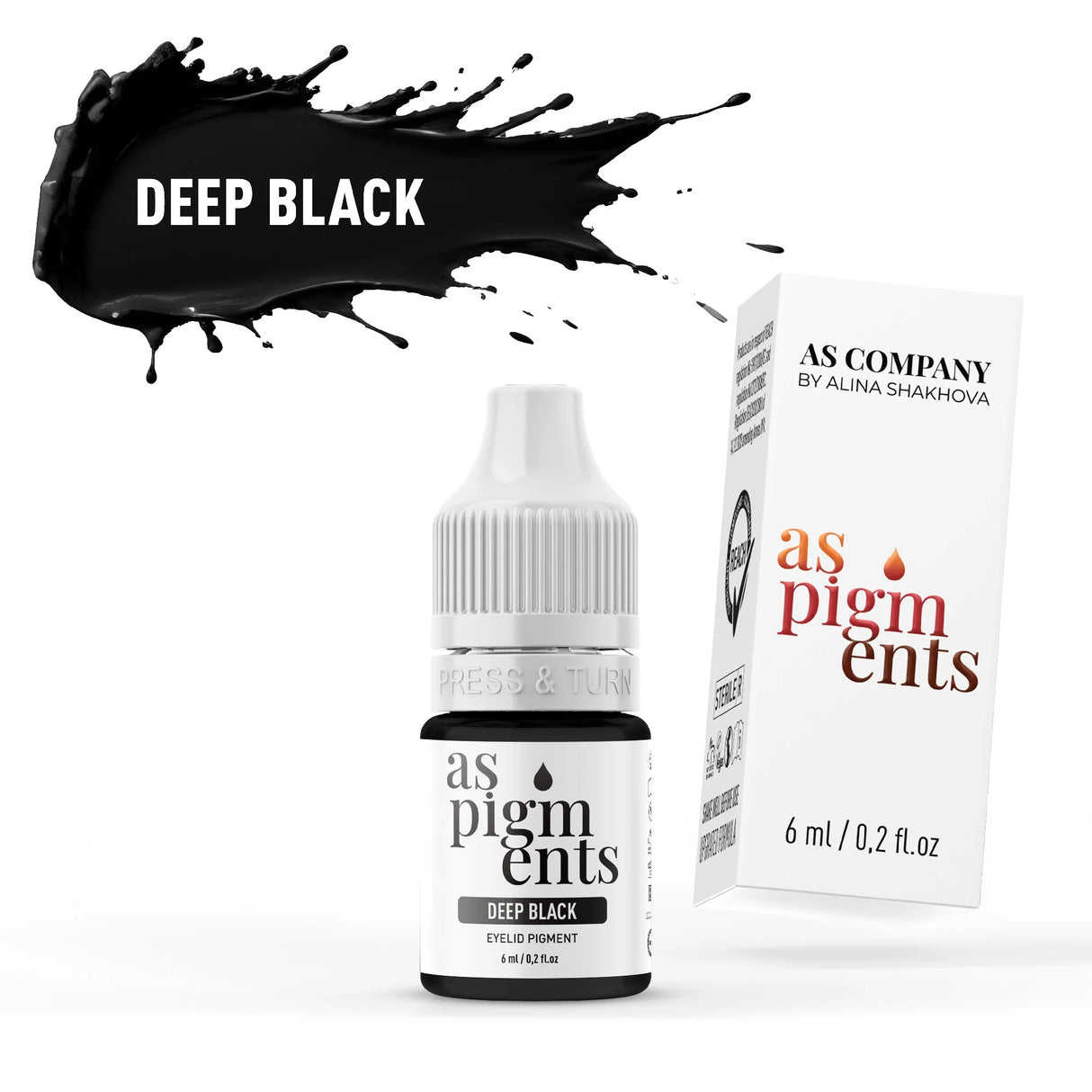 AS COMPANY Deep Black (AS Pigments) 6/12ml
