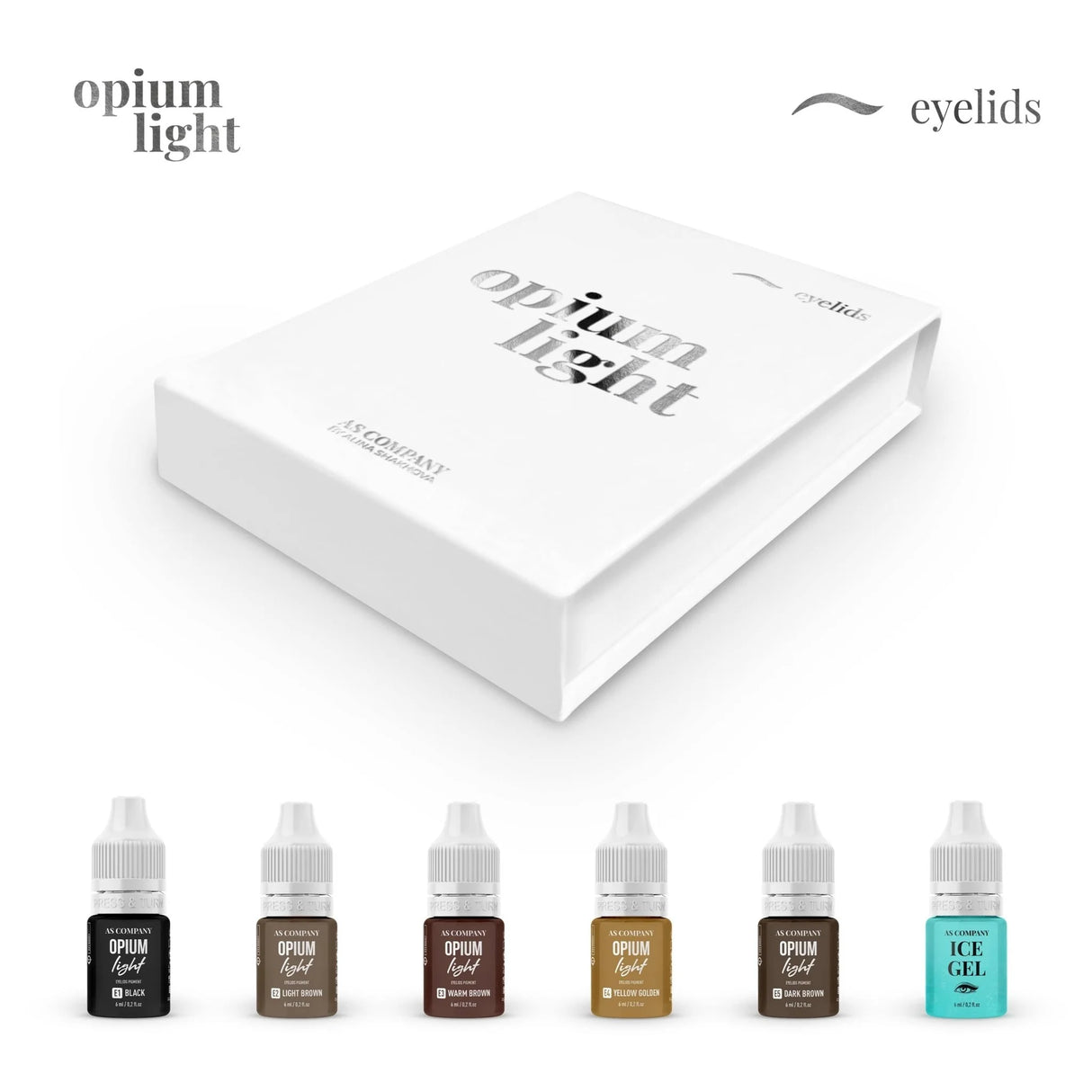 AS COMPANY Hybrid Eyelid Set (Opium Light) 6pcs/6ml