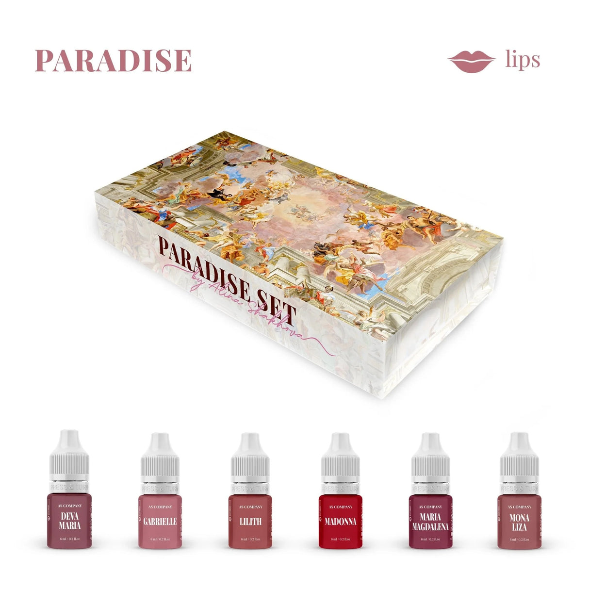 LIP SET - PARADISE BY ALINA SHAKHOVA 6 pcs / 6 ml