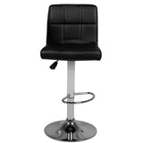 Bar stool m06 quilted adjustable black - BVShop