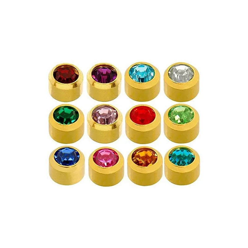 Caflon® Sterile Gold Plated Colourful Earrings Kit 12 Pairs