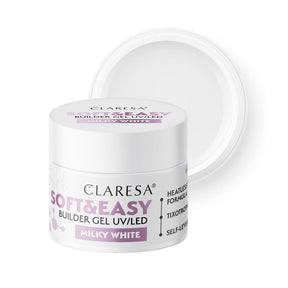 Claresa building gel Soft&Easy gel milk white 90g - BVShop