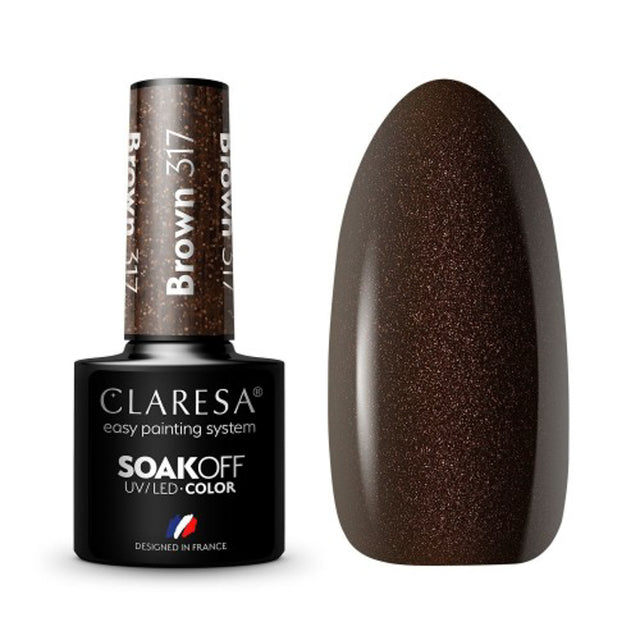CLARESA Hybrid nail polish BROWN 317 -5g - BVShop