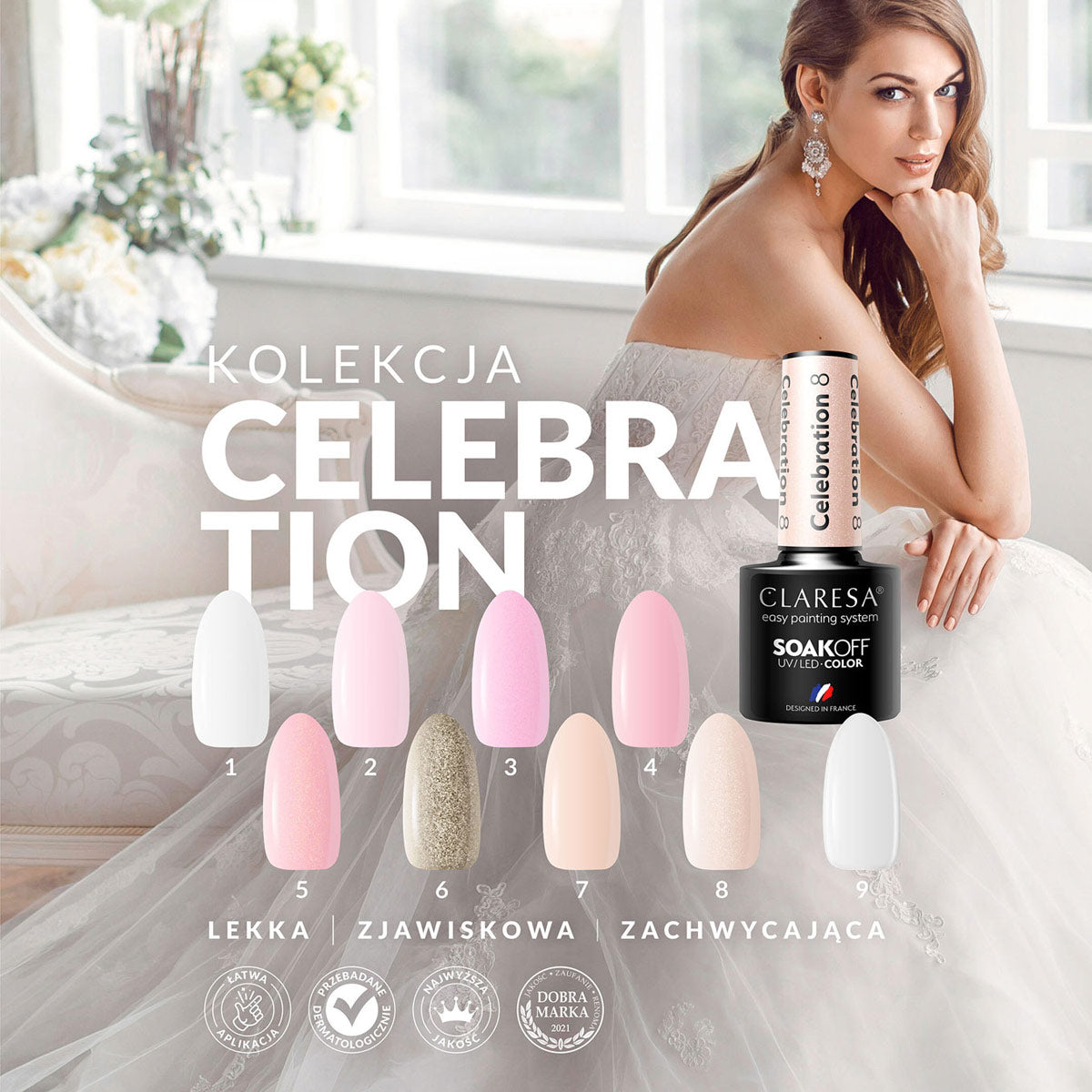CLARESA Hybrid nail polish CELEBRATION 8 -5g - BVShop