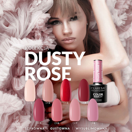 CLARESA Hybrid nail polish DUSTY ROSE 1 -5g - BVShop