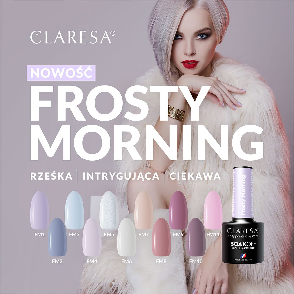 CLARESA Hybrid nail polish Frosty Morning 6 -5g - BVShop