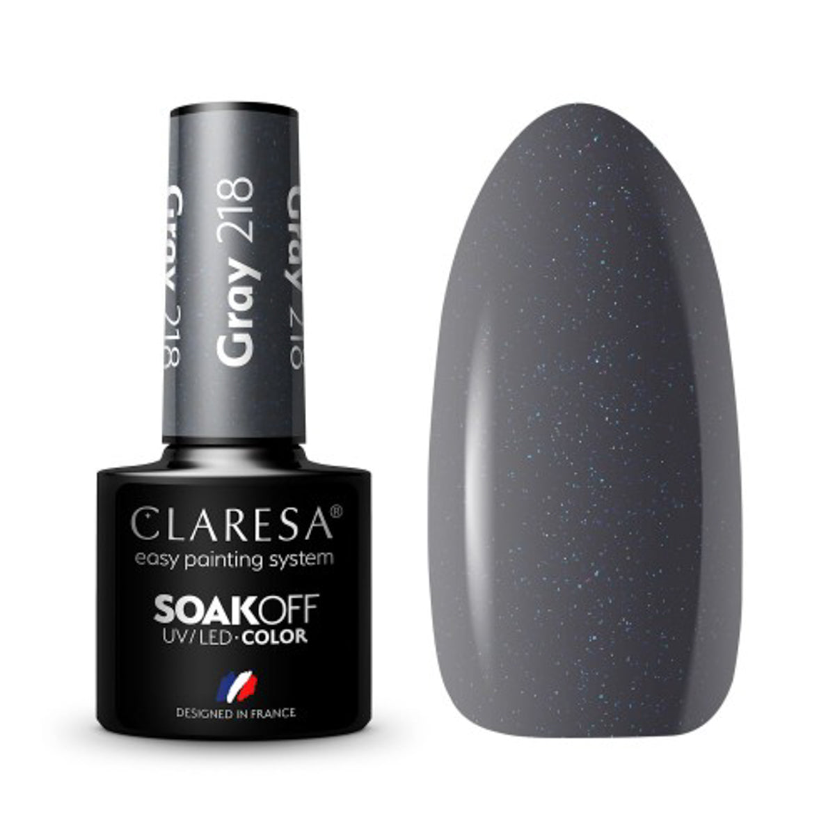 CLARESA Hybrid nail polish GRAY 218 -5g - BVShop