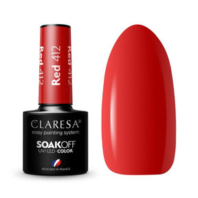 CLARESA Hybrid nail polish RED 412 -5g - BVShop