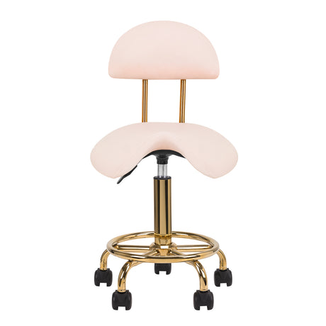 Cosmetic stool 6001-G gold – pink second category - BVShop