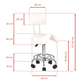 Cosmetic stool 6001 white - BVShop