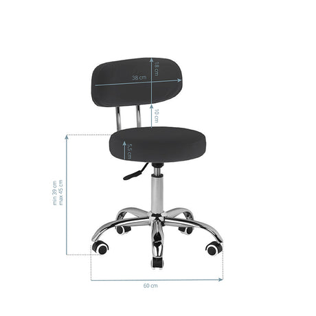 Cosmetic stool for pedicure a-007 black - BVShop
