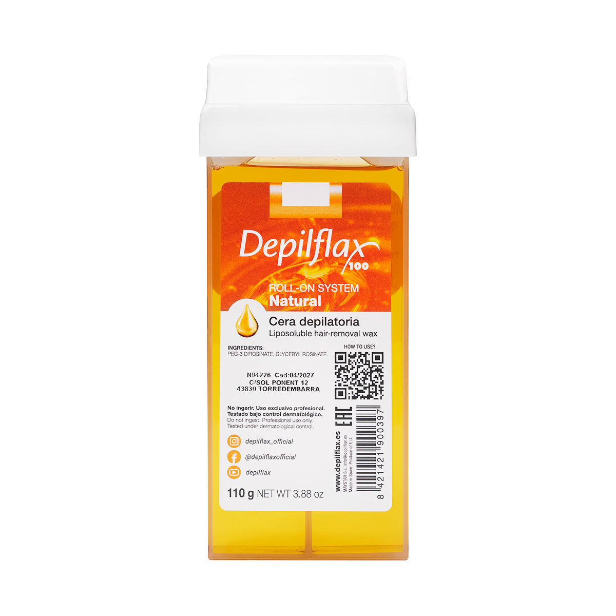 Depilflax 100 depilatory wax, natural roll 110g - BVShop