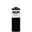 Black tattoo ink by Dynamic in a 240ml bottle, smooth consistency and deep black color for professional tattooing.