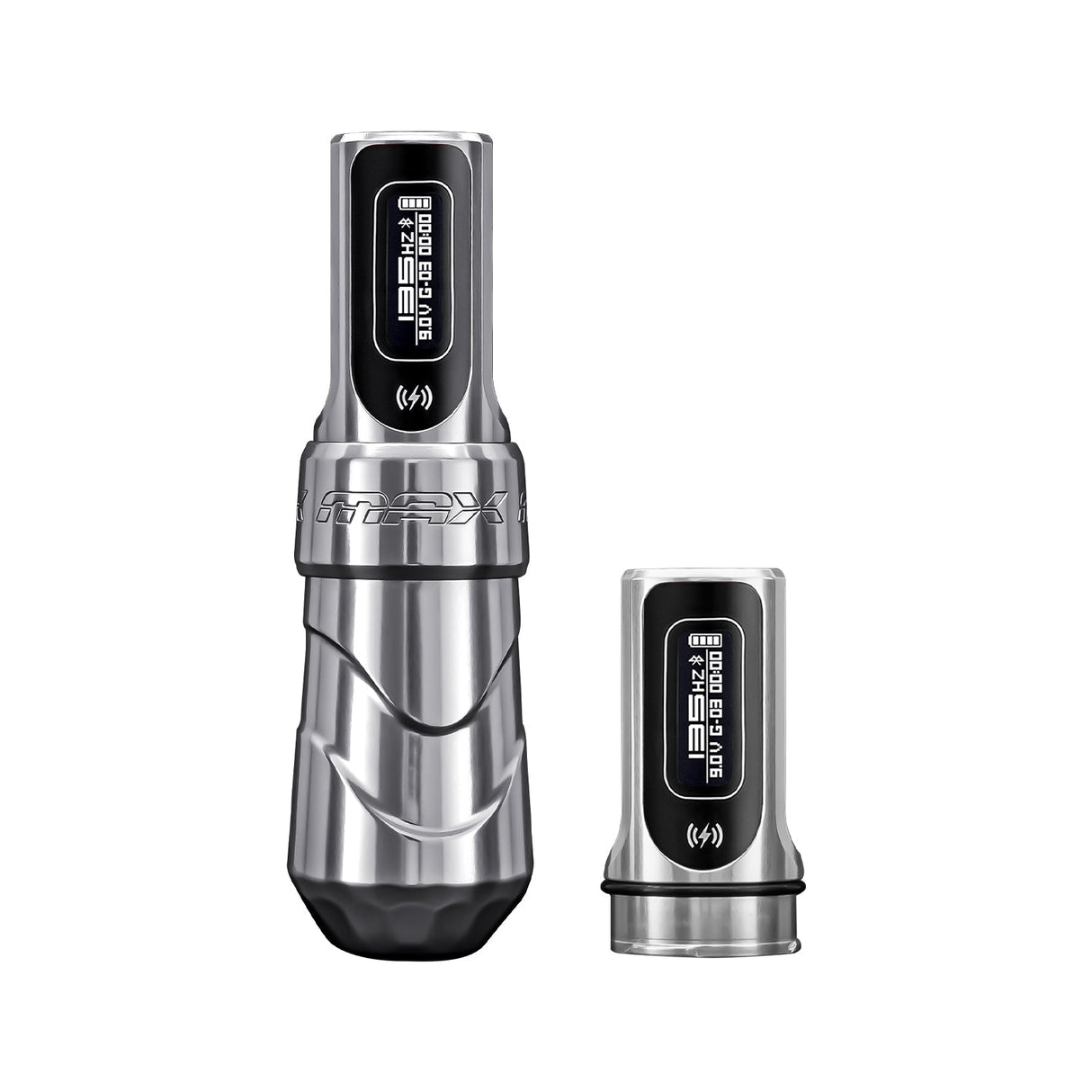 FK Irons Flux Max tattoo machine with PowerBolt II battery