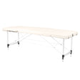 Folding massage table, aluminum comfort, 3-section cream - BVShop