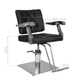 Gabbiano black lyon hairdressing chair - BVShop