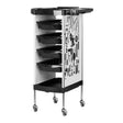 GABBIANO HAIRDRESSER TROLLEY X11-9 WHITE GRAPHICS - BVShop