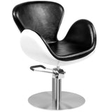 Gabbiano hairdressing chair Amsterdam black and white - BVShop