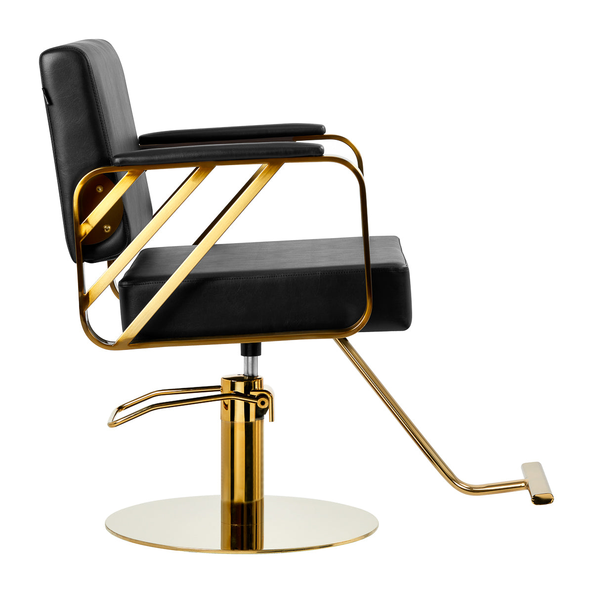 Gabbiano hairdressing chair Genua gold black - BVShop