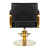 Gabbiano hairdressing chair Genua gold black - BVShop