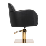 Gabbiano hairdressing chair Malaga gold black - BVShop