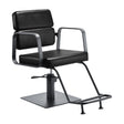 Gabbiano hairdressing chair Porto gray black - BVShop