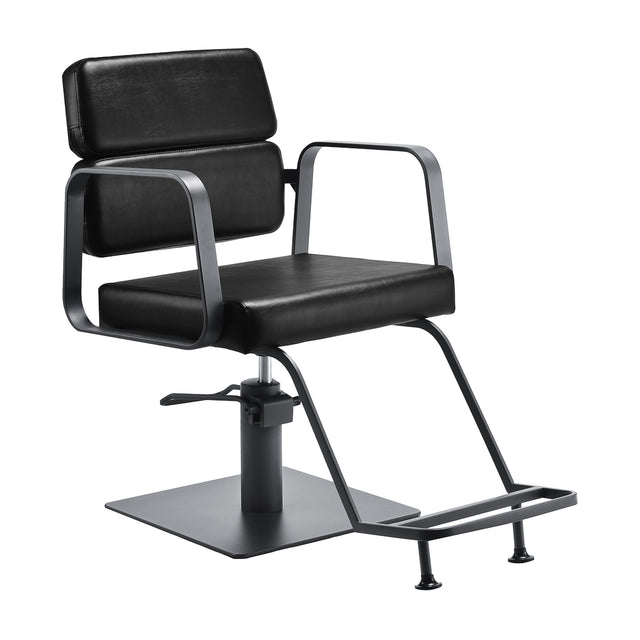 Gabbiano hairdressing chair Porto gray black - BVShop