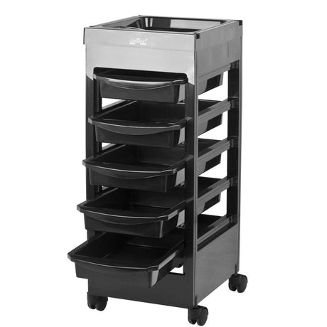 Gabbiano hairdressing trolley 048A black - BVShop