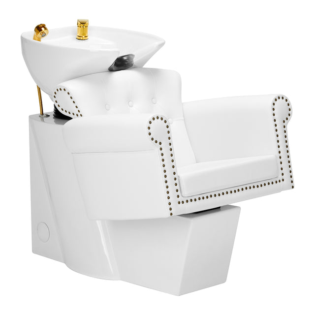 Gabbiano hairdressing wash unit Berlin gold white - BVShop