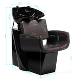 Gabbiano hairdressing wash unit Mataro Brown - BVShop