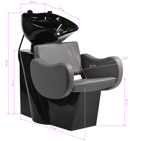 Gabbiano Sewilla hairdressing wash unit gray - BVShop