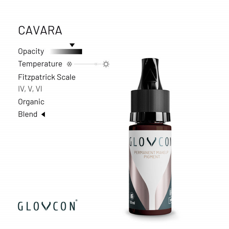 Cavara deep warm brown PMU pigment for defined brows