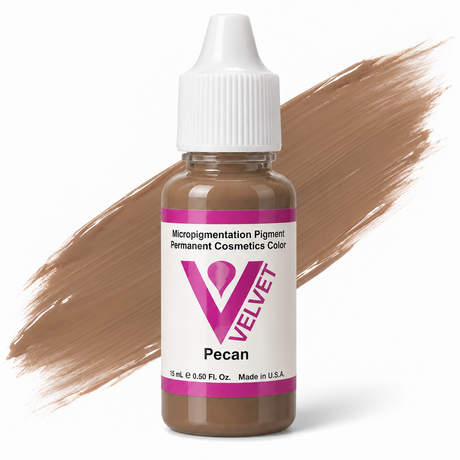 Li Pigments Velvet Pecan Pigment 15ml - bottle with liquid pigment colour swipe