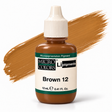 Li Pigments Micro Colors Brown 12 Pigment 12ml — bottle with pigment colour smear