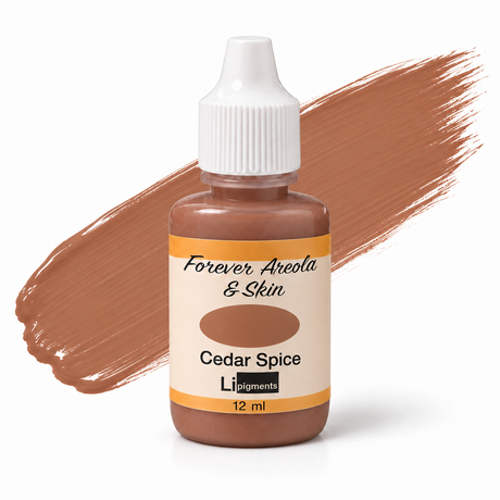 Li Pigments Forever Cedar Spice Pigment 12ml — bottle with pigment colour smear