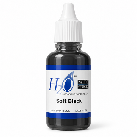 Li Pigments Micro Colors H2O Soft Black Practice Pigment 12ml — bottle on white background with soft shadow