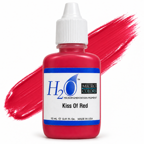 Li Pigments Micro Colors H2O Kiss of Red Practice Pigment 12ml — bottle with pigment colour smear