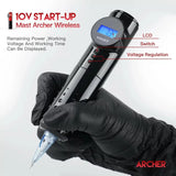 Mast Archer tattoo pen, LED display close-up