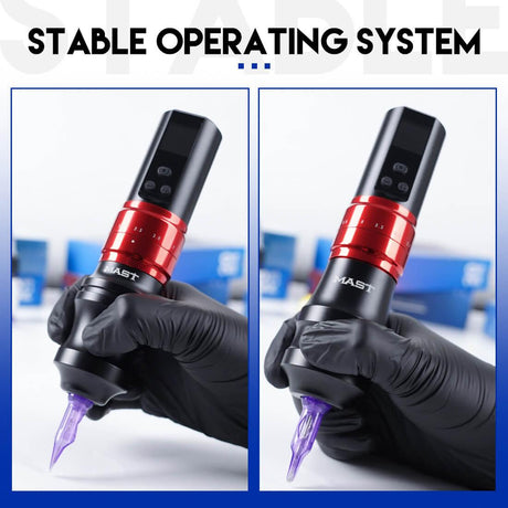 Mast Fold Pro Wireless Tattoo Machine Red - BVShop