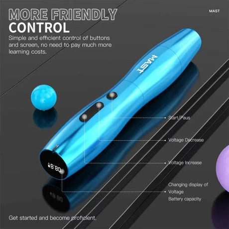 Mast P20 Wireless Purple Tattoo And PMU Machine - BVShop