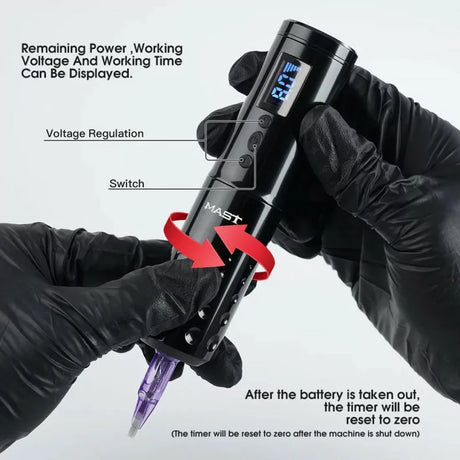 Mast Lancer tattoo pen in use