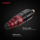 Mast Sai corded tattoo pen with ergonomic aircraft-aluminium body