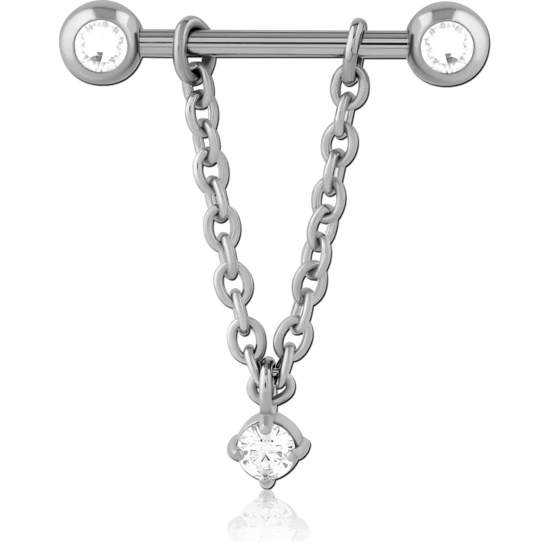 Nipple Piercing Earring Zirconia Chain