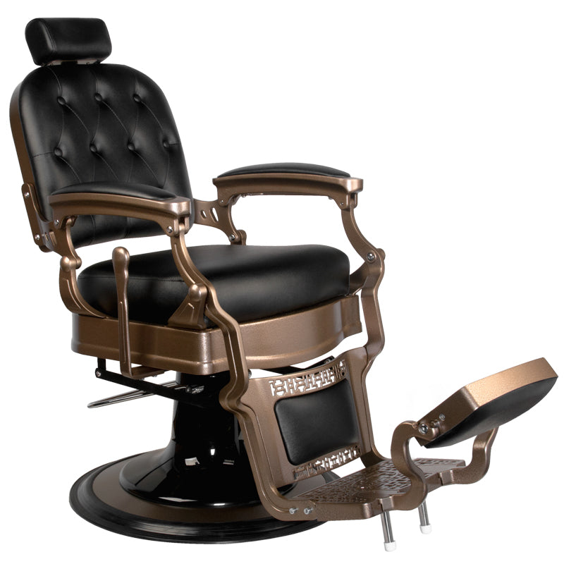 Old Ernesto Black Barber Chair Gabbiano - BVShop