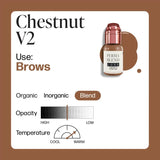 Perma Blend LUXE Chestnut V2 pigment texture in a warm chestnut brown shade