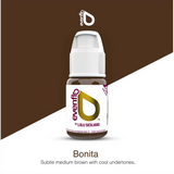 Perma Blend LUXE Evenflo Blonde 2 Brunette Bonita 15ml pigment bottle for permanent makeup and cosmetic tattooing.