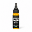 Platinum By Dynamic Tattoo Ink Mustard 30ml bottle on a white background with a natural shadow