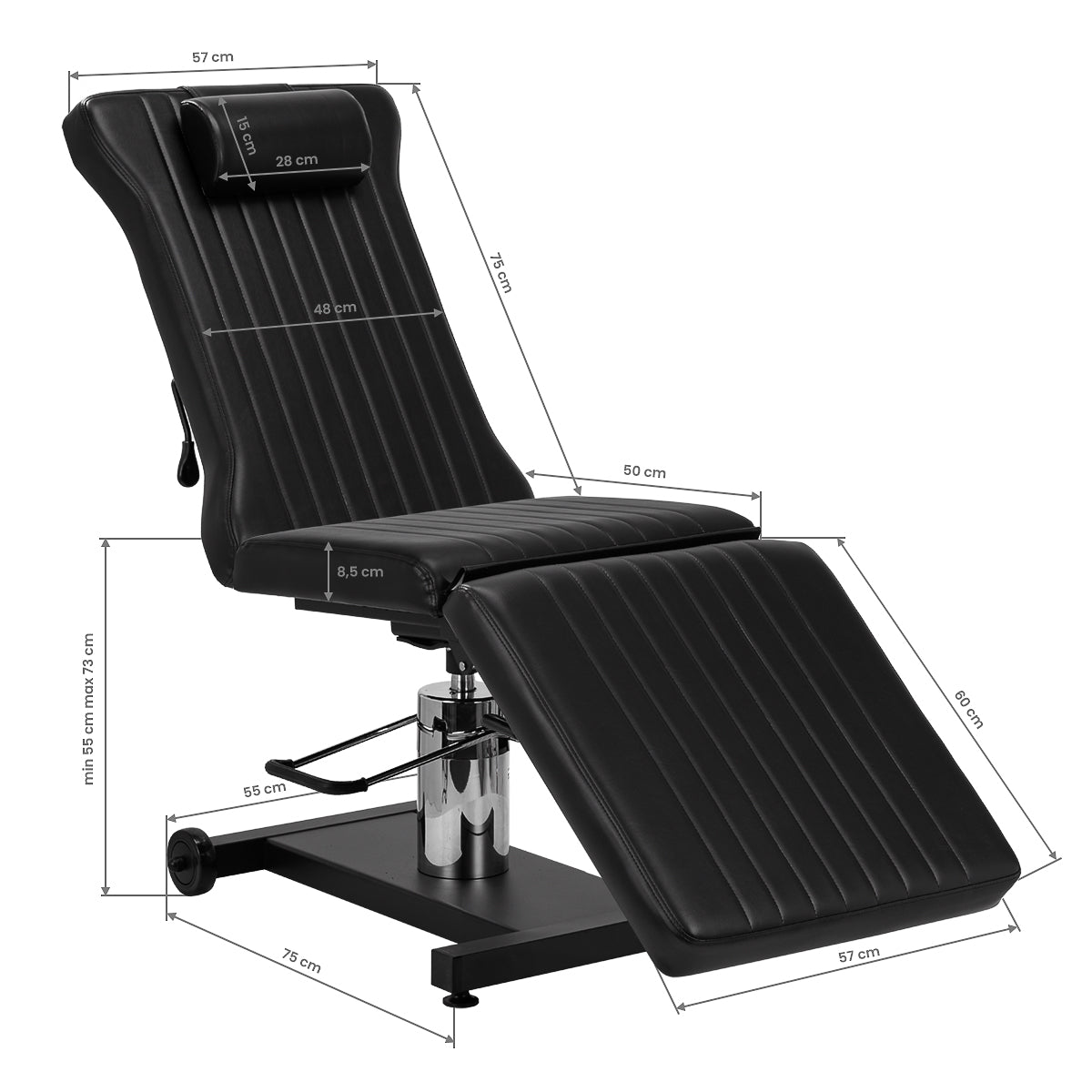 Pro Ink 612 tattoo chair black - BVShop